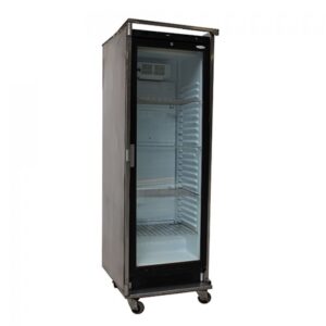 Koelkast 360L met glazen deur – zwart