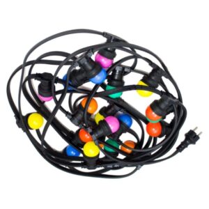 Prikkabel 25m – gekleurde lampen